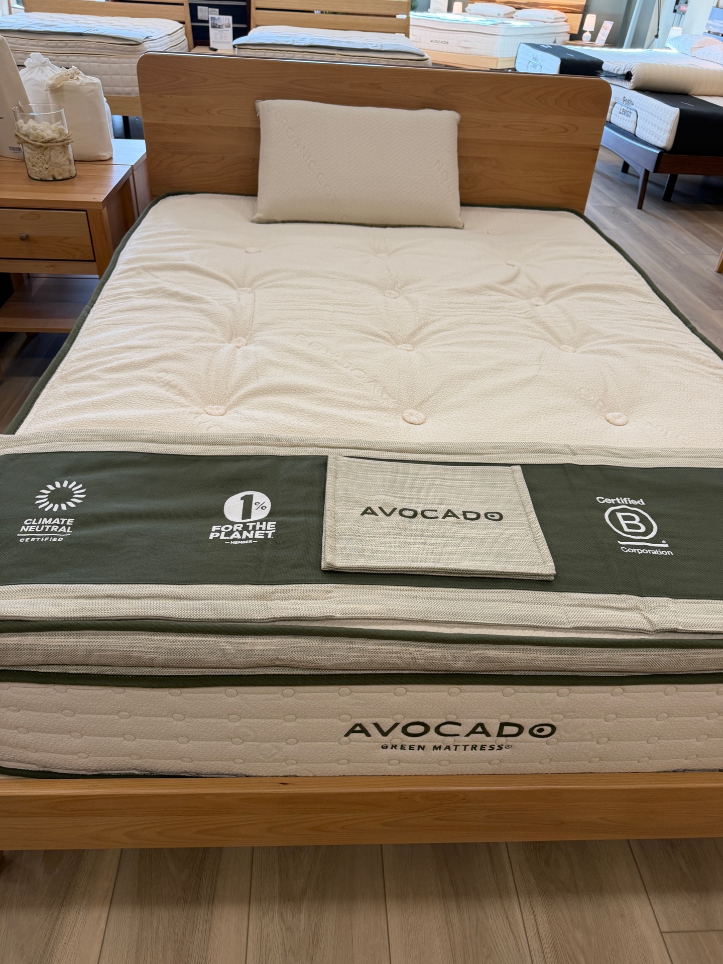 Avocado Green Mattress detail